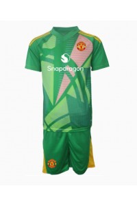 Fotbalové Dres Manchester United Brankářské Dětské Třetí Oblečení 2024-25 Krátký Rukáv (+ trenýrky)